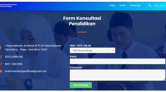 Pengembangan Website PPDB di SMK Mutiara Bangsa: Inovasi Digital untuk Pendaftaran Peserta Didik Baru